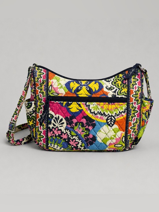 Vera Bradley Handbags - Vera Bradley Rio Crossbody Bag Large Bohemian Floral Quilted Cotton Colorful